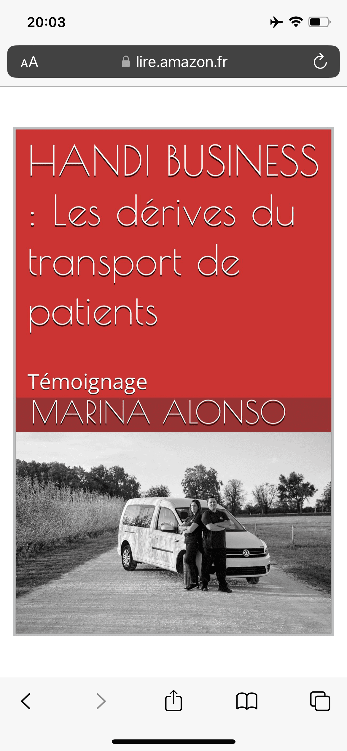 1ère de couverture de Handi Business : Les Dérives du transport de patients